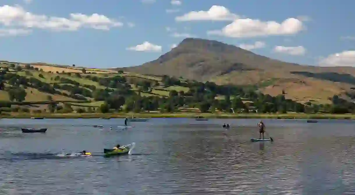 Lake Bala, Llyn Tegid in Welsh, is a popular spot for watersports and wild swimming