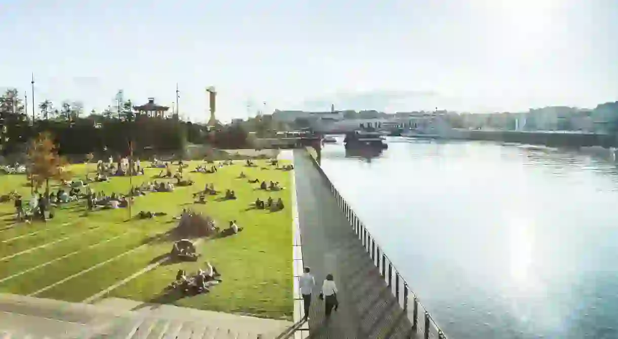 Art and the landscape combine along the Loire river at Parc des Chantiers, île de Nantes