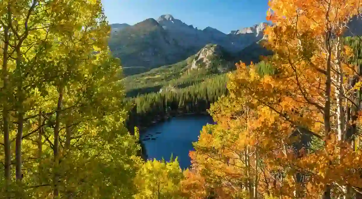 Even short hikes around Bear Lake, in Rocky Mountain National Park, come with spectacular mountain views