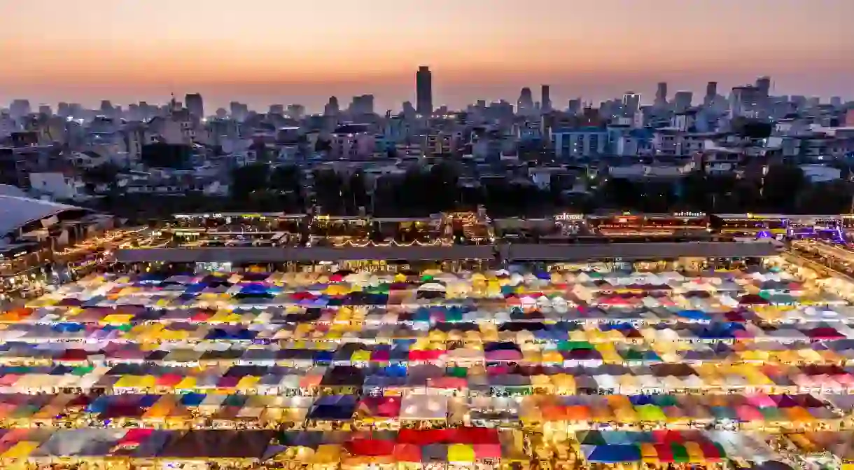 You can spend hours exploring the Train Night Market Ratchada in Bangkok