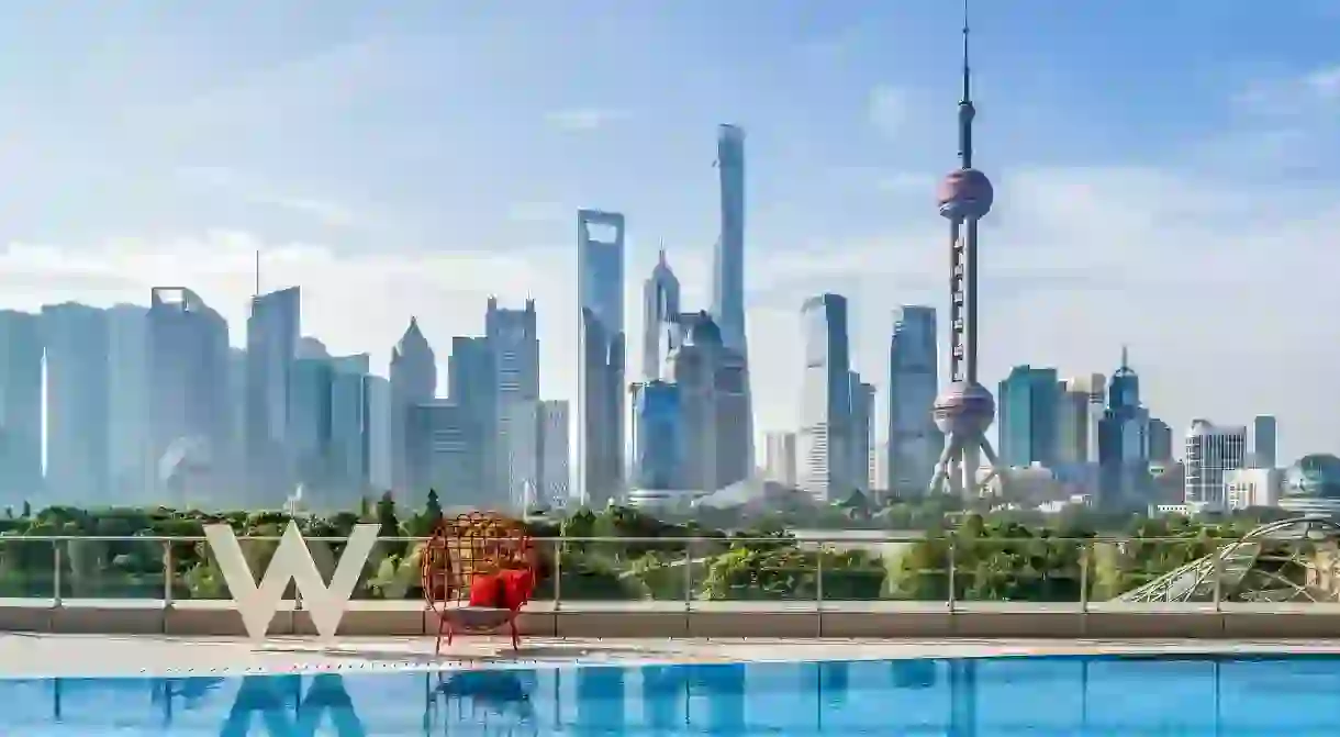 The W Shanghai sits right on the Bund, overlooking the waterfront