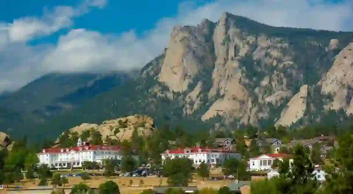 The Stanley Hotel, said to be an inspiration for The Shining, is surrounded by the Rocky Mountain National Park