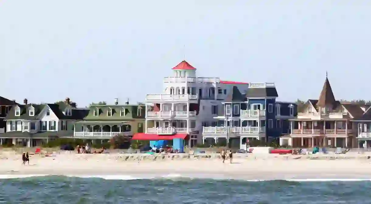 Take a stroll along Cape May’s famous Beach Avenue, home to shops and beautiful architecture