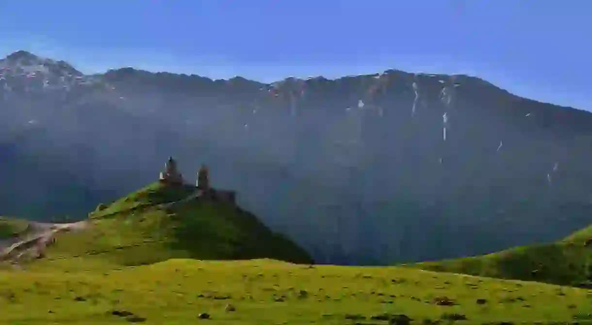 Stepantsminda in Kazbegi is one of the most stunning mountain towns to visit in Georgia