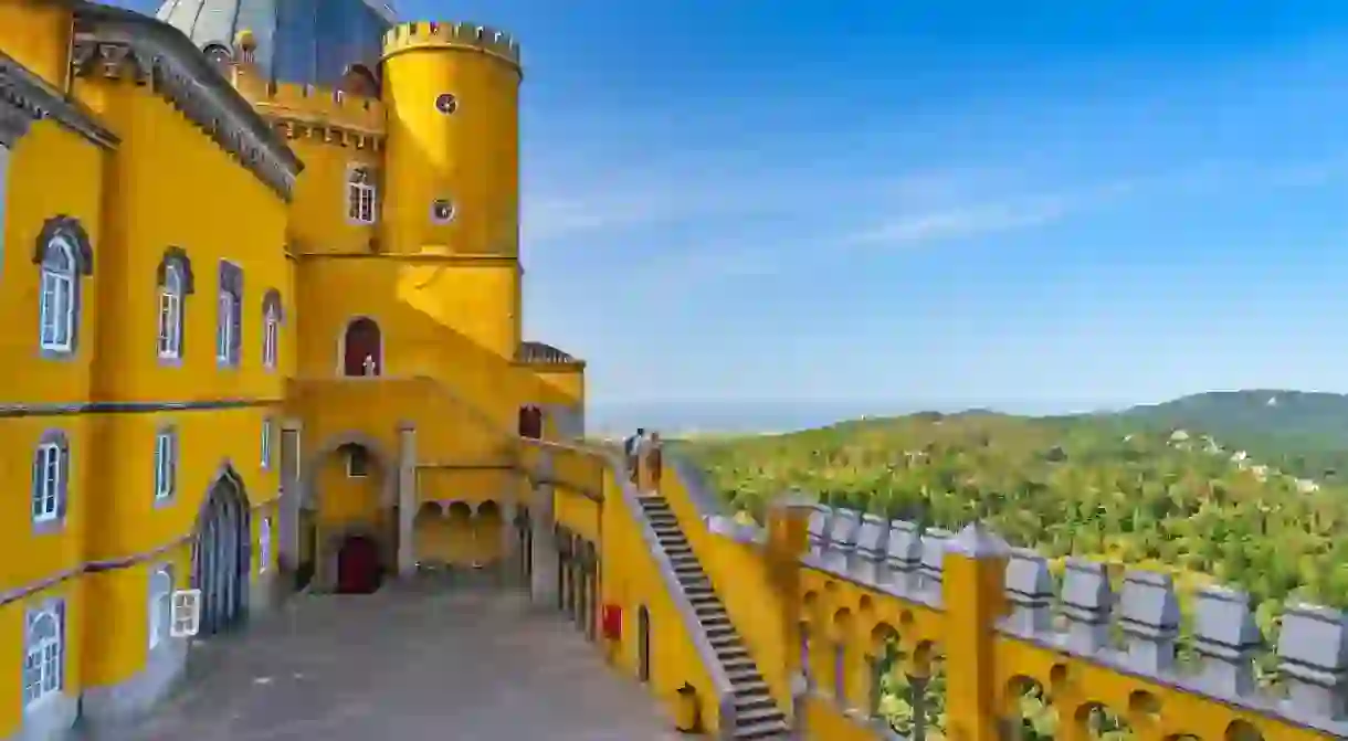 Pena Palace, in Sintra, which is half an hours drive from the capital