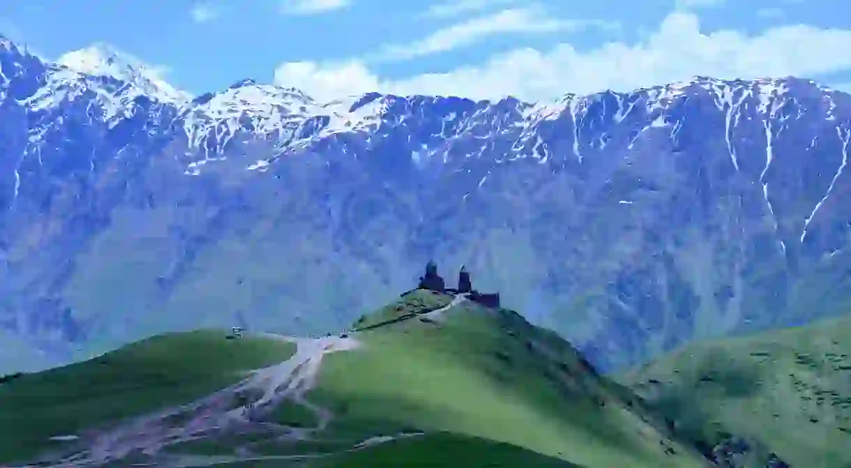 Georgia offers a wide range of hiking opportunities, often in beautiful and very remote spots like Gergeti Trinity Church