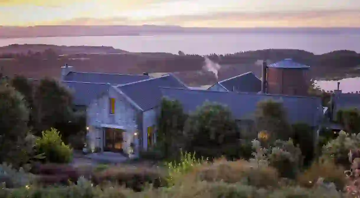 The opulent cottages at the Farm at Cape Kidnappers overlook the Pacific Ocean