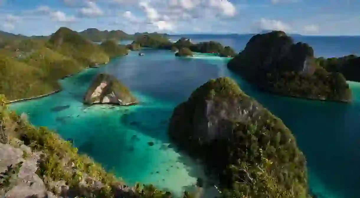 The lagoon and karst limestone formations of Wayag Island are one of Indonesias top beauty spots