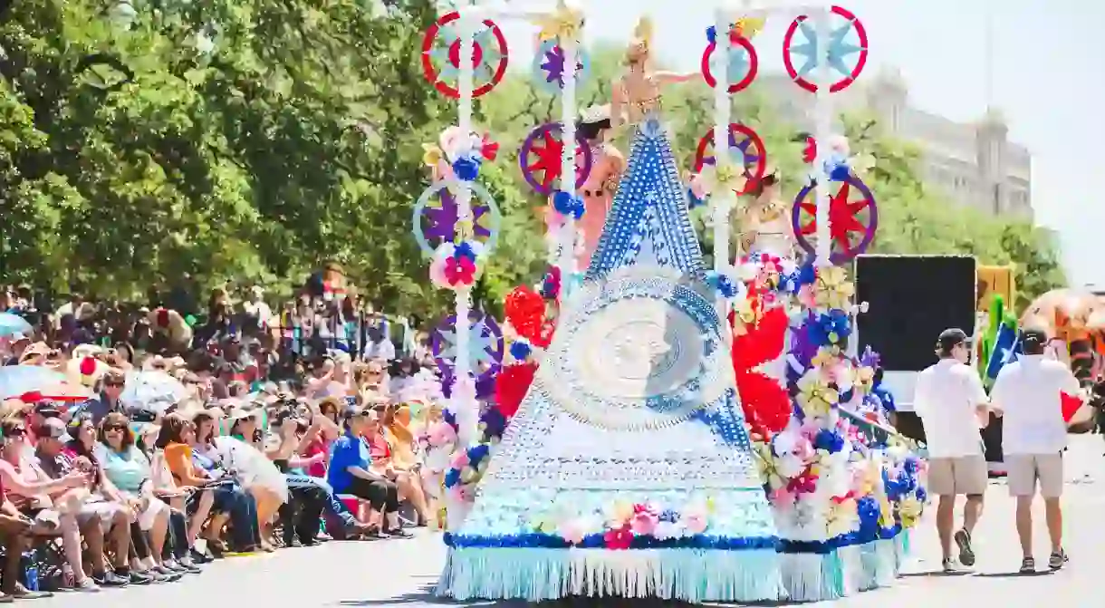 The Battle of the Flowers parade can gather as many as 300,000 spectators, so head over early to grab a seat