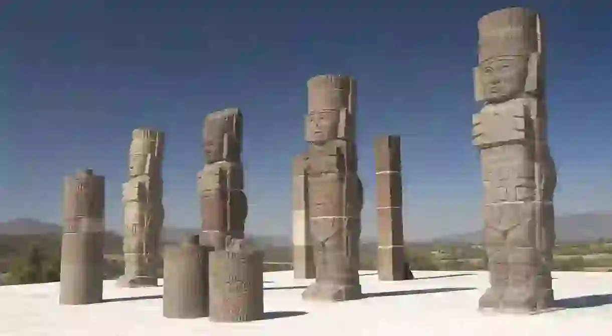 The Atlantes of Tula are said to be towering basalt sculptures of Toltec warriors