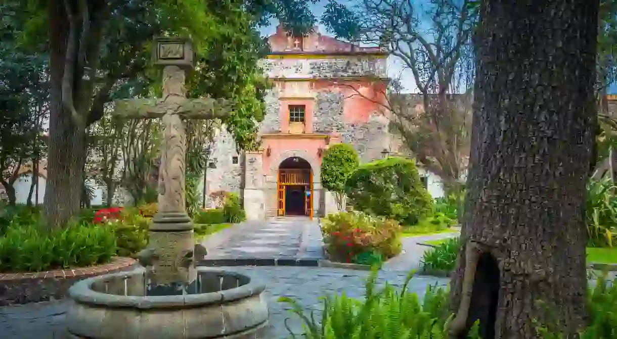 The Church of San Jacinto is where you’ll find one of the first crosses made in Mexico