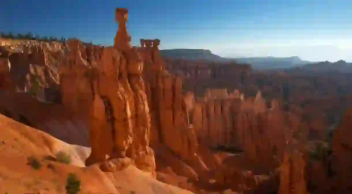 Stay close to Bryce Canyon National Park so you can see the strange rock formations called hoodoos on your trip to Utah