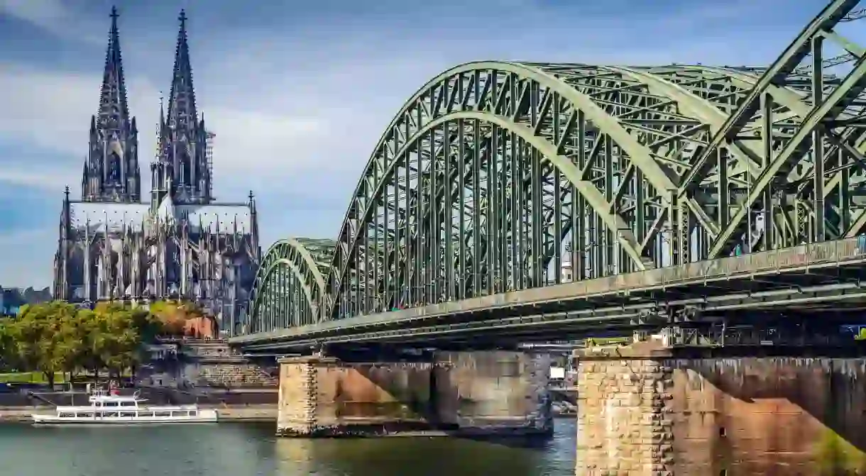 Hohenzollern Bridge and the cathedral on the Rhine are just two examples of the impressive architecture in Cologne