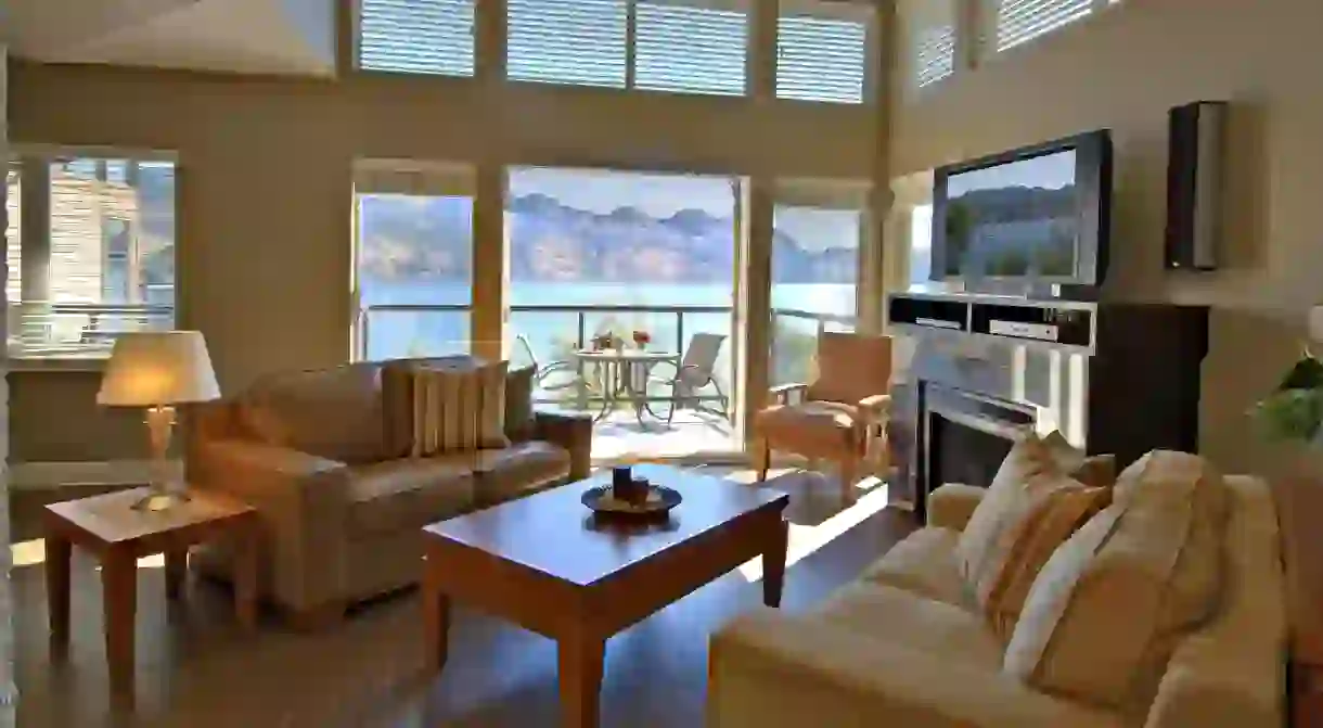 The Cove Lakeside Resort offers stunning views across the adjacent Okanagan Lake