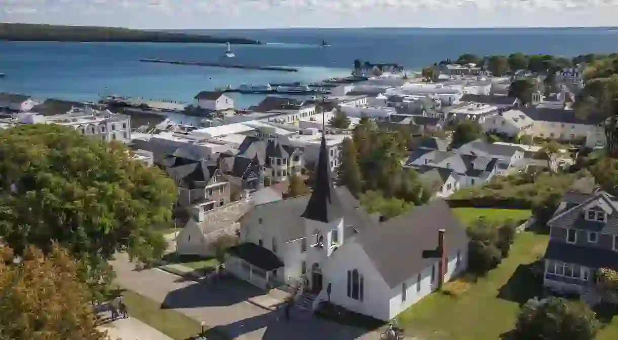 Mackinac Island is a National Historic Landmark and a popular tourist attraction