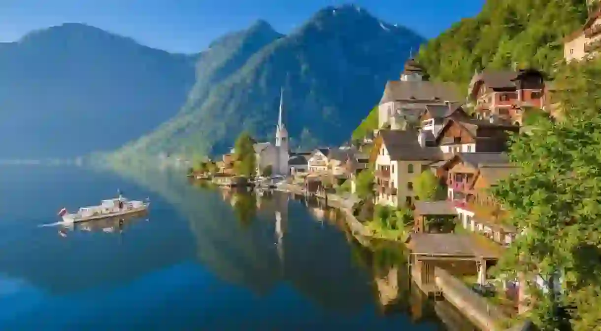 Hallstatt occupies a striking position on the lake of the same name, surrounded by the Salzkammergut mountains