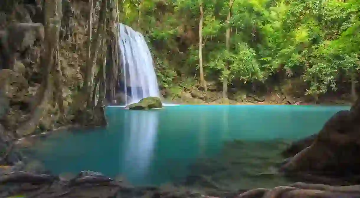 The seven-level Erawan Waterfall is nature at its finest