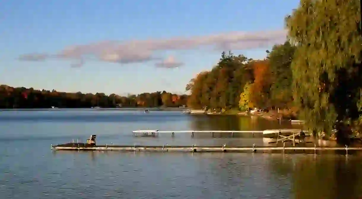 Catch a sunset from the dock on a visit to one of Wisconsins many lakes