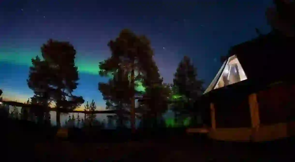 At the Wilderness Hotel in Inari you can even catch a glimpse of the Northern Lights from your igloos window