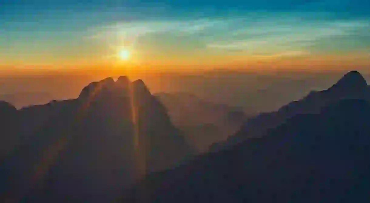 Sunset at Doi Luang Chiang Dao in Chiang Mai, Thailand