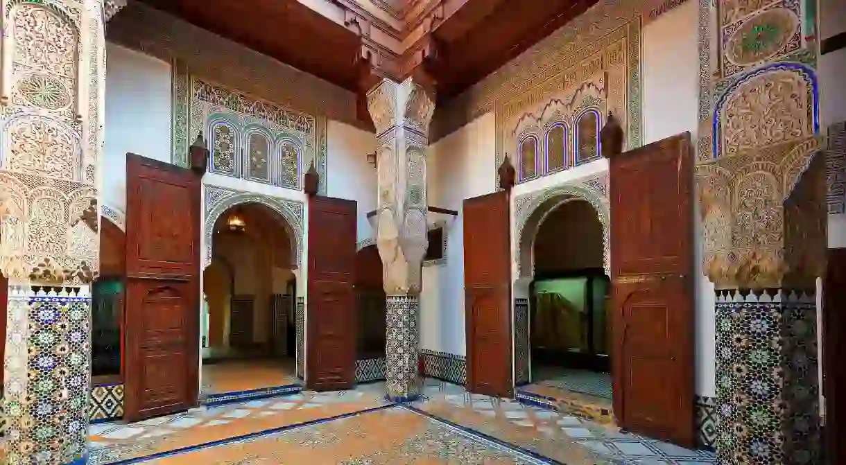 You cant miss the stunning interior of the Dar Jamai Museum on a visit to Meknes