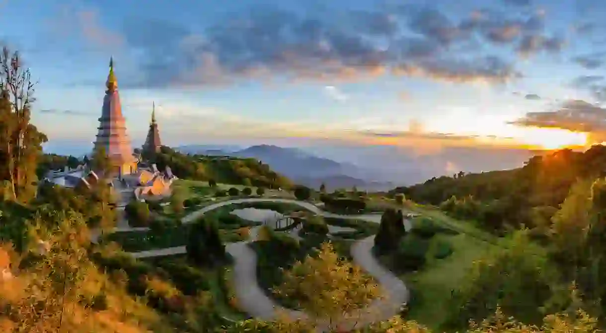 Doi Inthanon National Park is a popular spot to enjoy the sunset near Chiang Mai