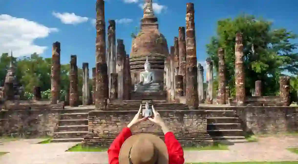 Wat Sa Si is a core attraction at Sukhothai Historical Park in northern Thailand