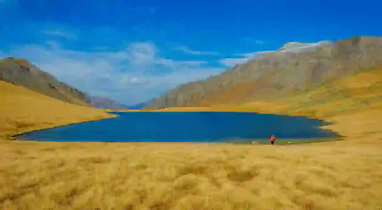 Get off the grid in Georgia by visiting one of the countrys lakes, like Black Rock Lake high up in Lagodekhi National Park