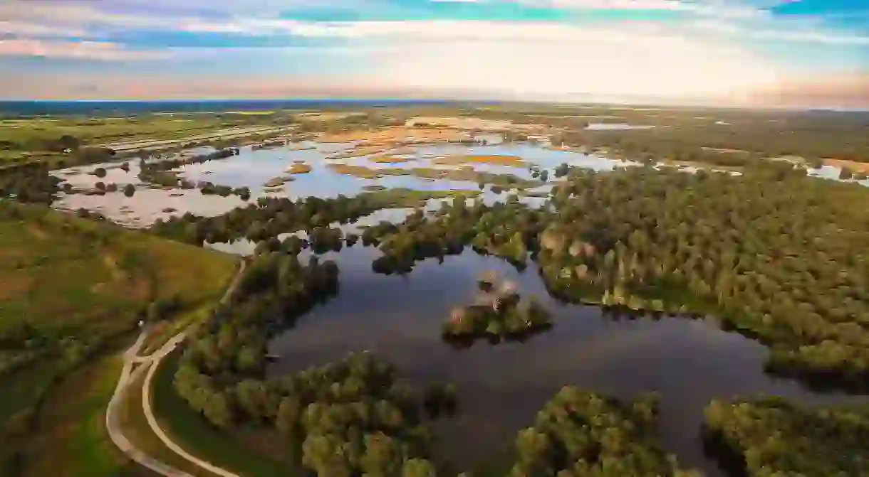 The marshy area of Kopacki Rit sits between the Danube and Drava River on the eastern side of Croatia