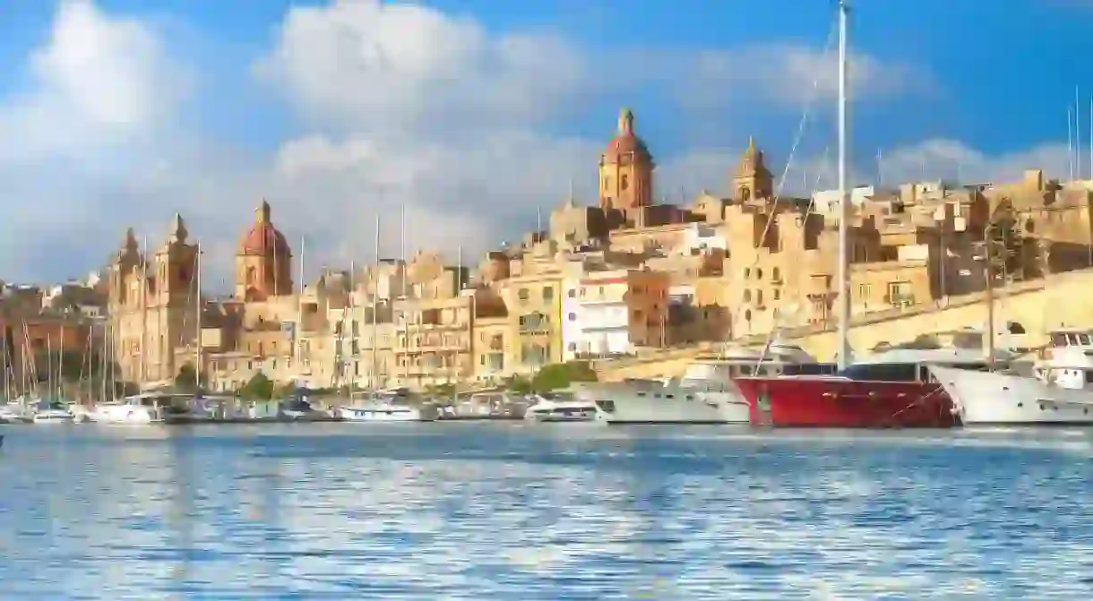 Sailing boats are a common sight on Senglea marina in the Grand Bay area of Valetta