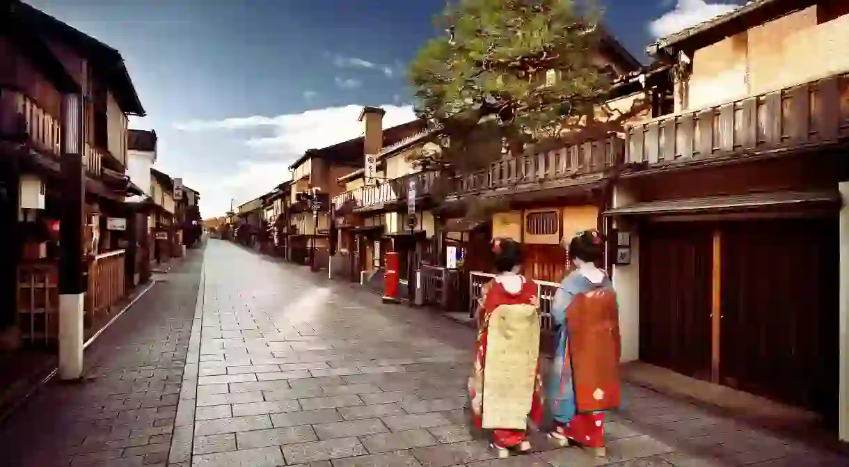 If you visit the Gion district of Kyoto, you might see maiko (apprentice geishas) strolling the streets