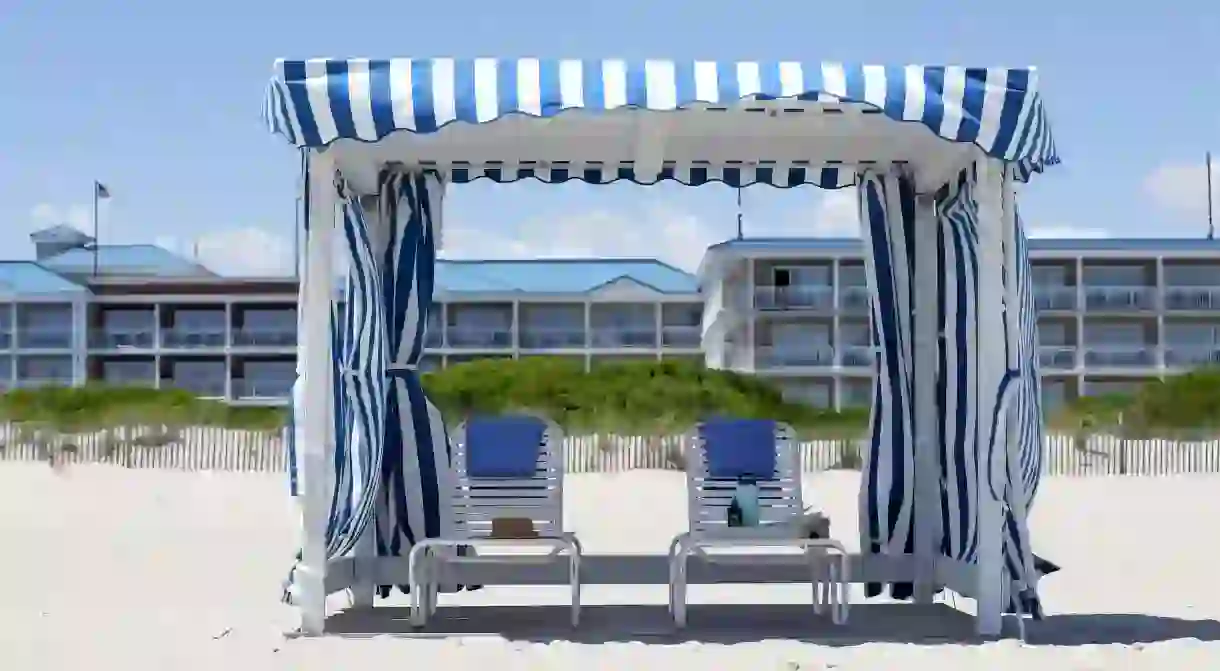 La Mer Beachfront Resort in Cape May comes with its own private beach house for family gatherings, group getaways – and even weddings