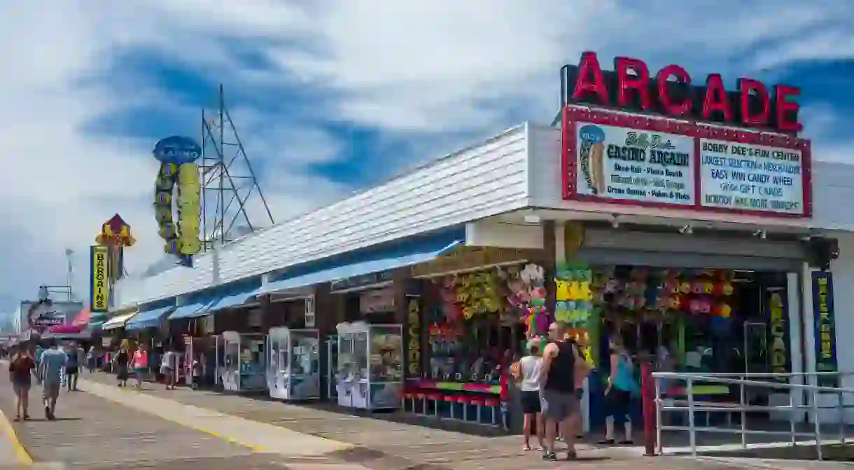 Wildwood Boardwalk on the Jersey Shore offers hours of fun for all the family