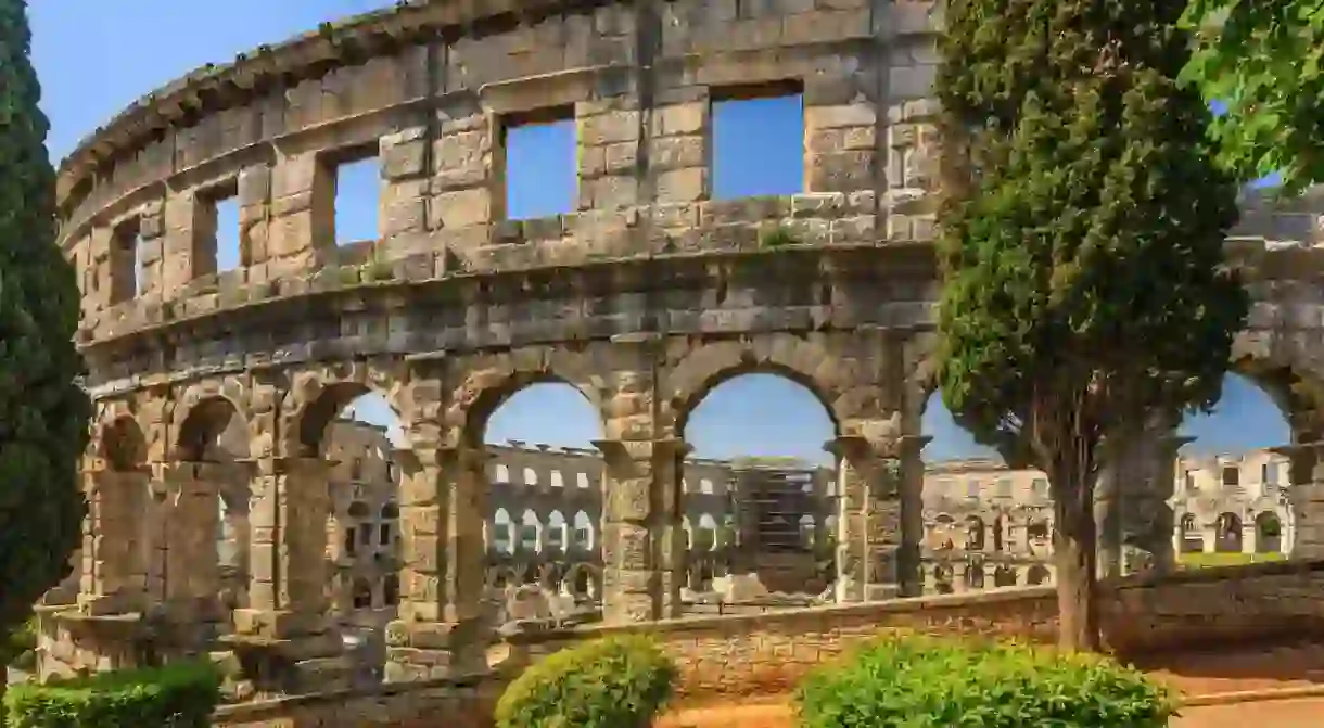 The amphitheatre in Pula is one of the best-preserved Roman amphitheatres in the world