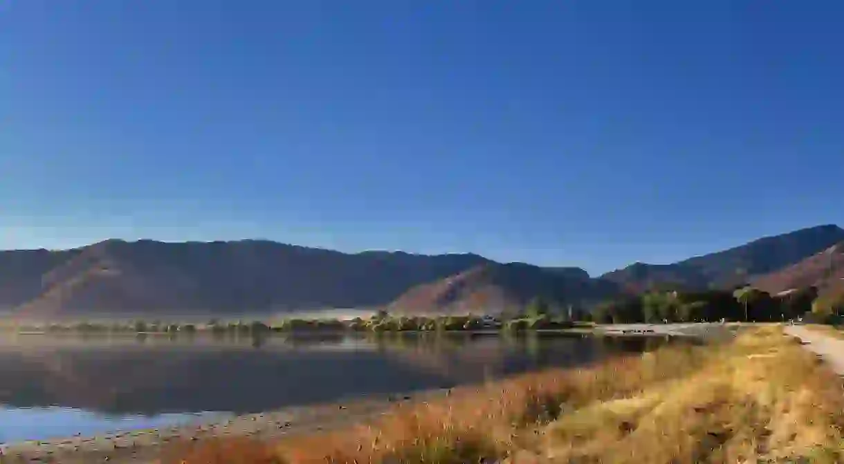 Mantua Reservoir landscape views.