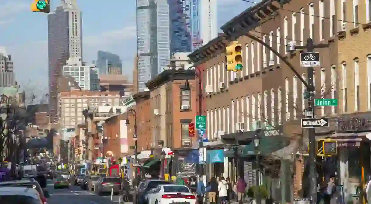 Smith Street is one of two major thoroughfares in Carroll Gardens, Brooklyn