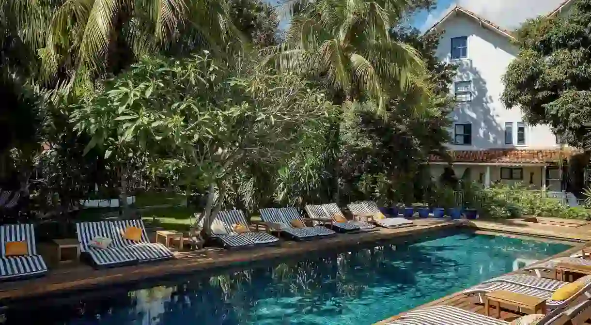 The tranquil Santa Teresa Hotel serves as an ideal honeymoon getaway in Rio de Janeiro