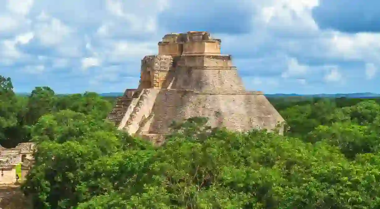 The Pyramid of the Magician, in Uxmal, is striking