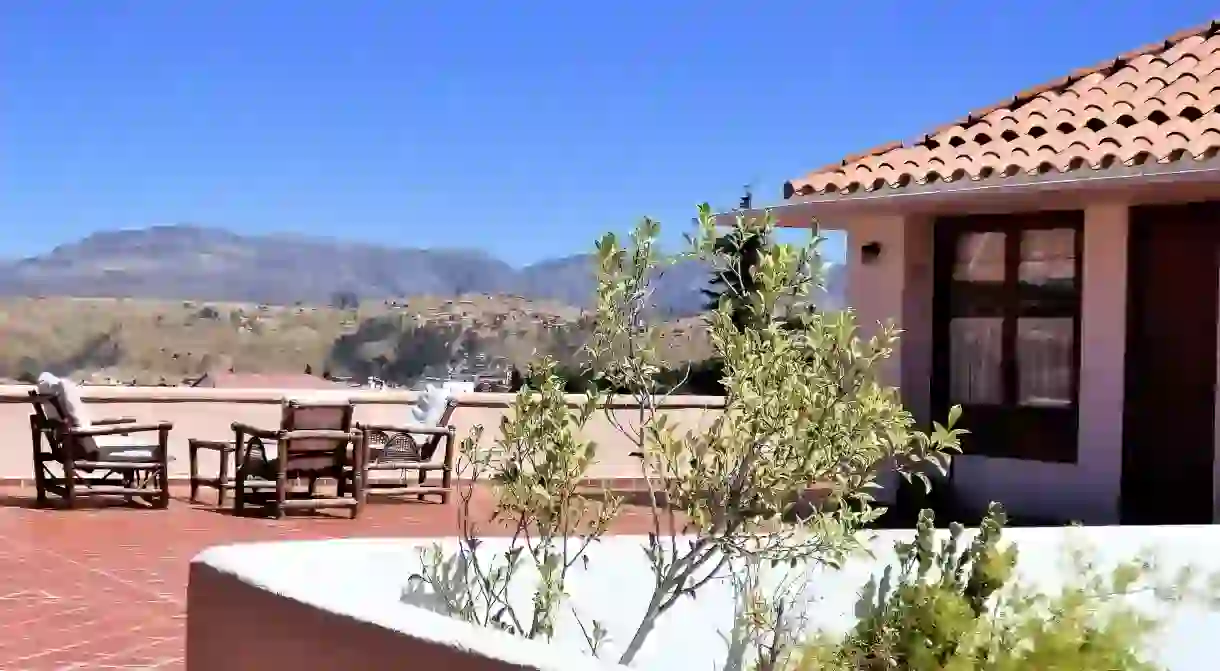 Enjoy sublime views of the city and surrounding mountains from Villa Antigua Hotel in Sucre, Bolivia