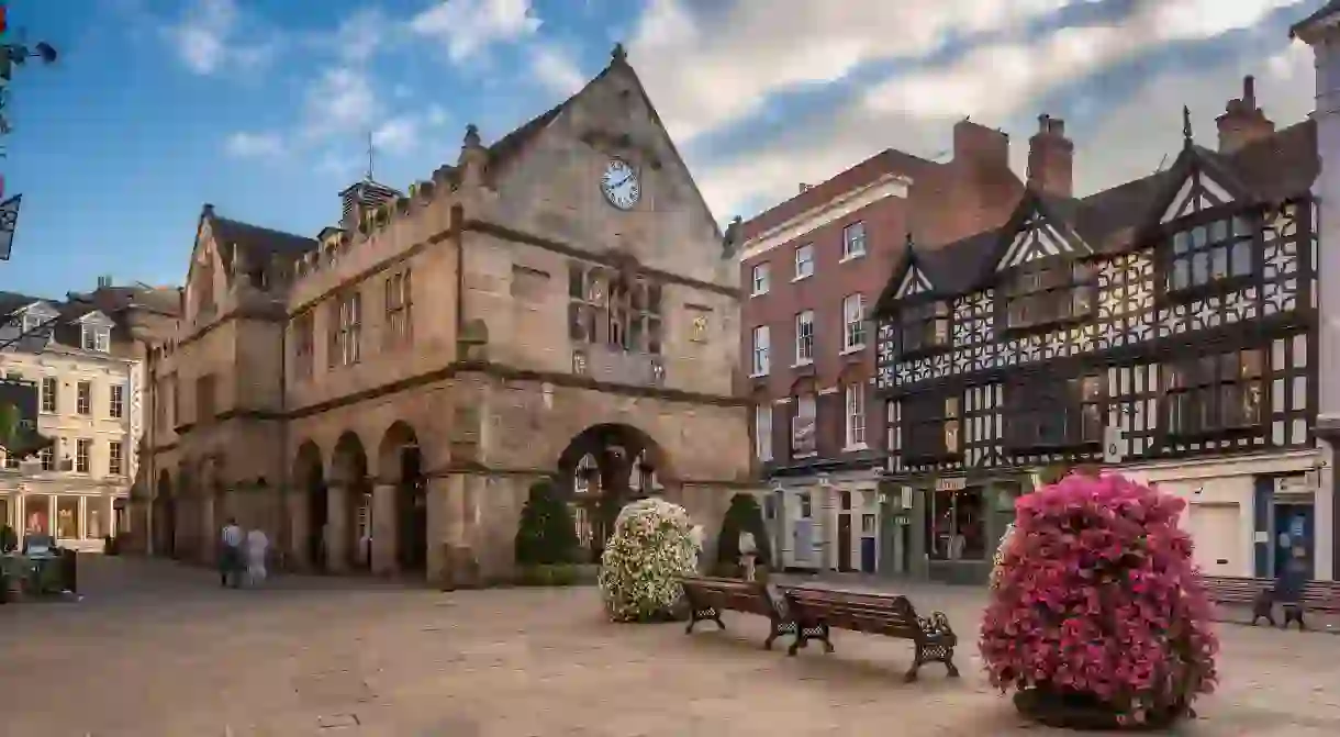 The market town of Shrewsbury is packed with historic Tudor buildings