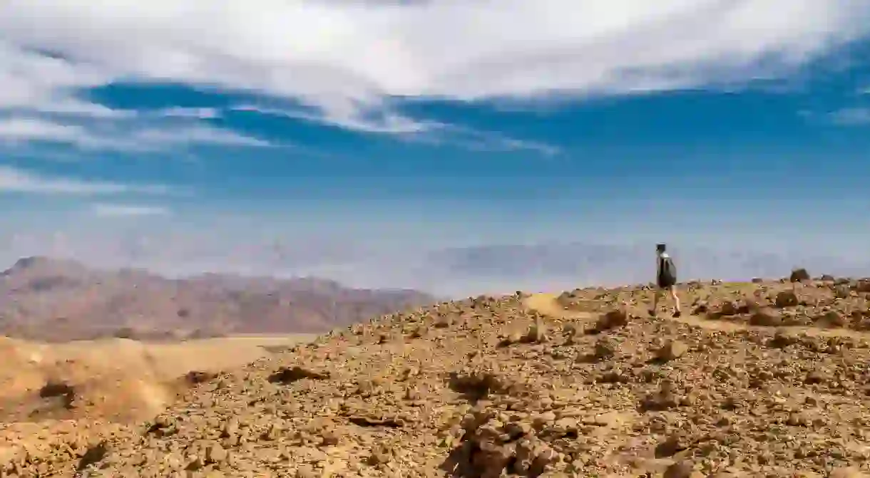 Travel across the Negev Desert to see the craters that mark the rocky landscape