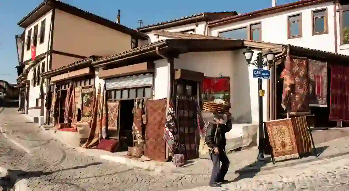 Watch out for traditional simit sellers walking the streets of Ankara, Turkey