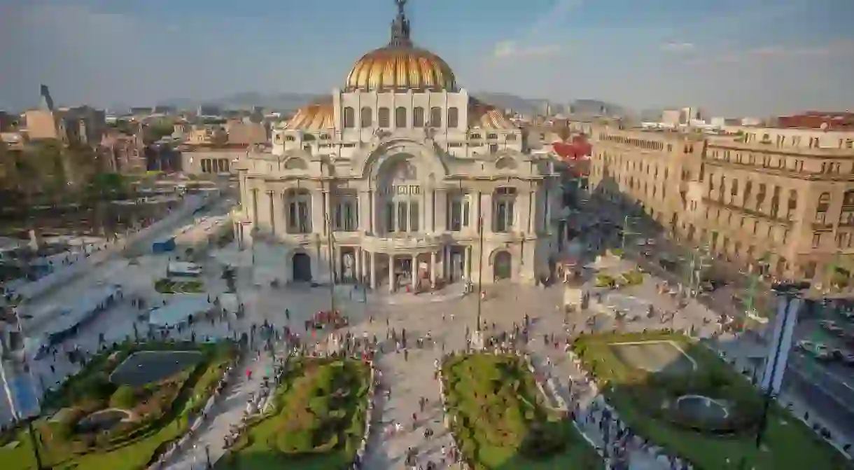 The Palacio de Bellas Artes is within walking distance of many of the best hostels in Mexico City