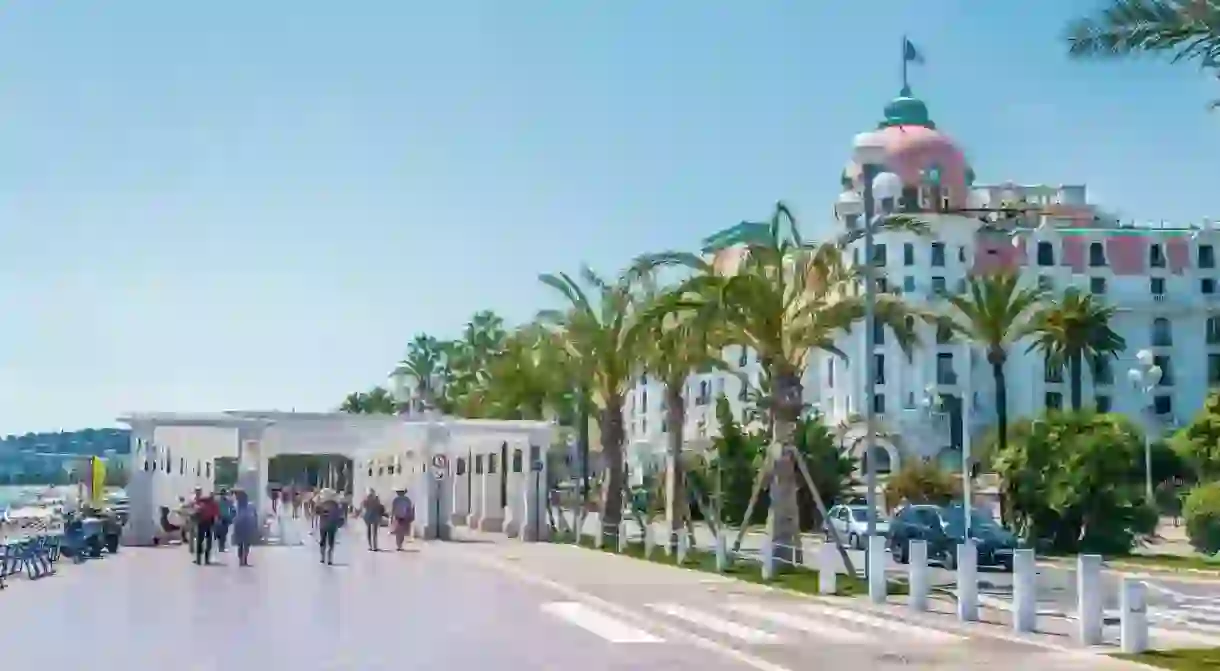 Le Negresco is an iconic Nice hotel that is a must-visit on a road trip through the Côte dAzur