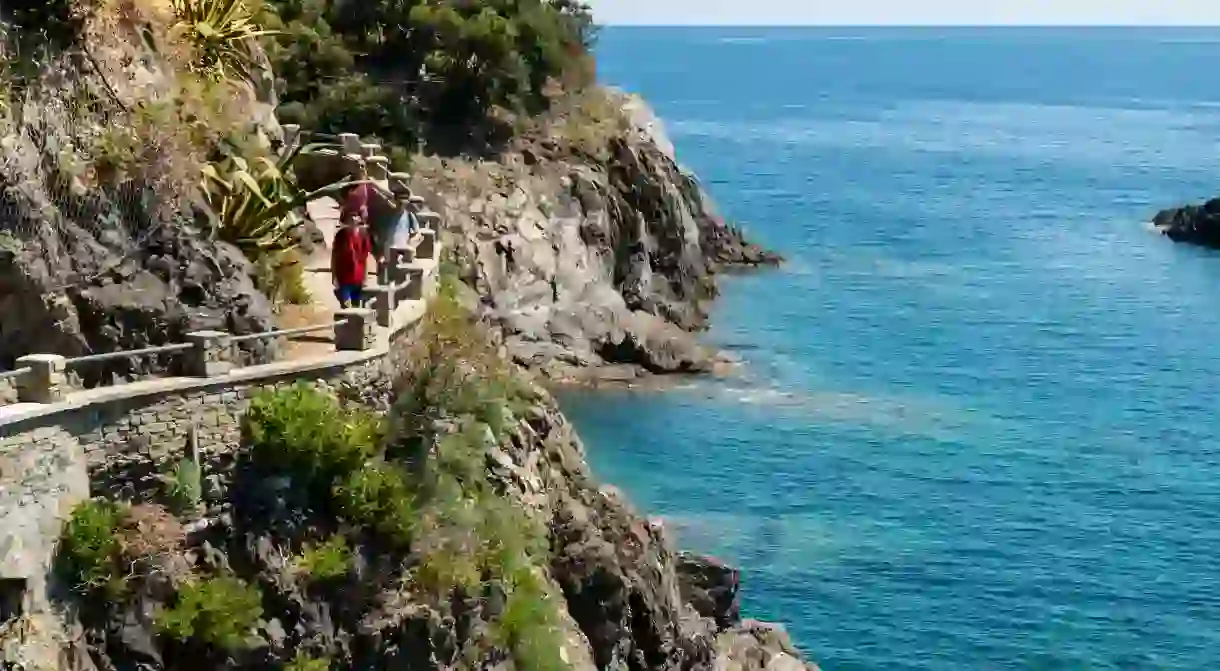 La via dellamore is a panoramic path connecting much of the Cinque Terre