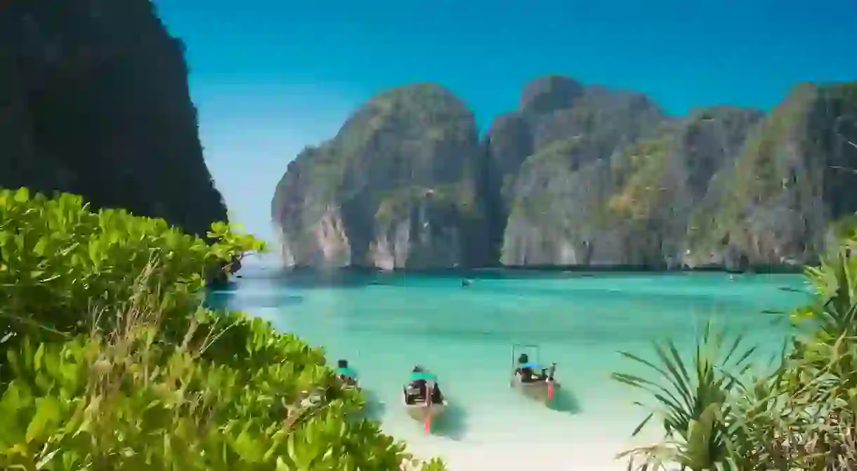 Maya Bay is perhaps the most famous beach in all of Thailand