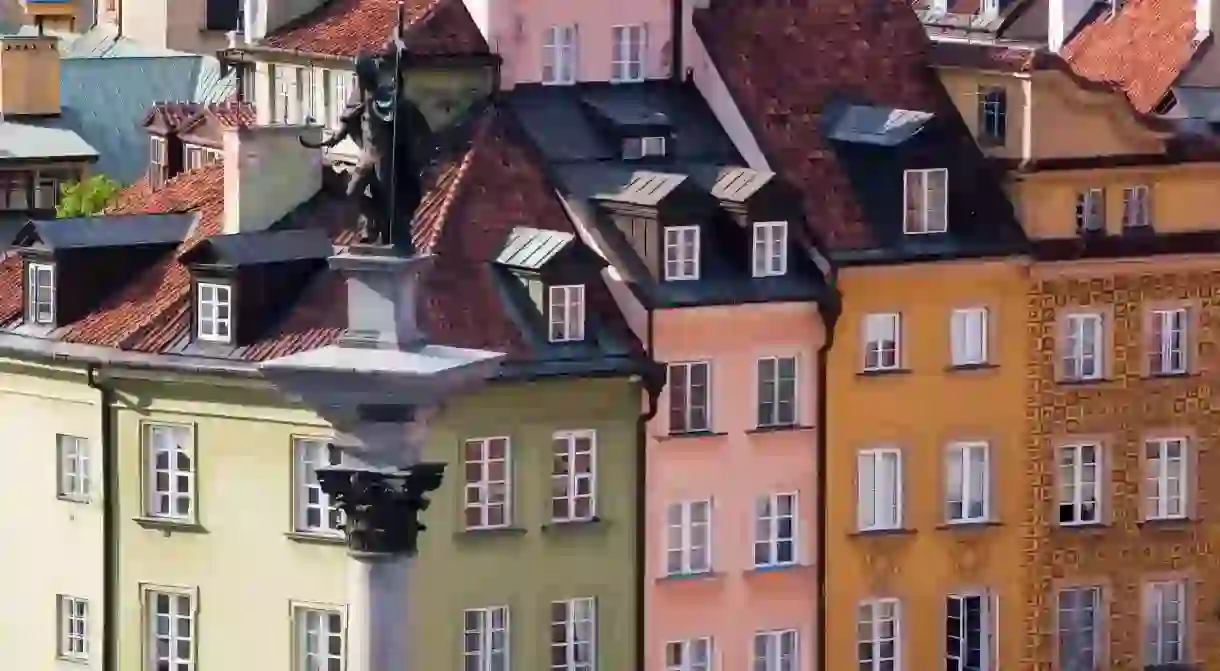 Discover colourful buildings when you take a romantic stroll through the Old Town in Warsaw