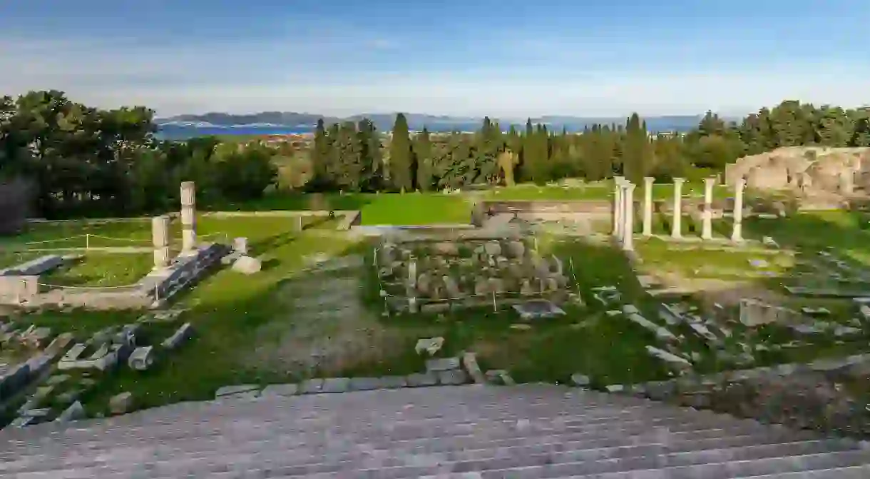 The ancient Asclepeion of Kos commands panoramic views of the surrounding landscape