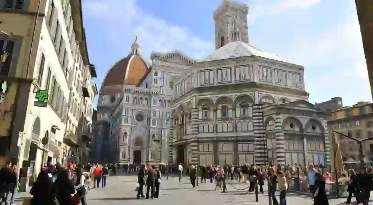 Piazza del Duomo in the historic centre of Florence is a must-visit