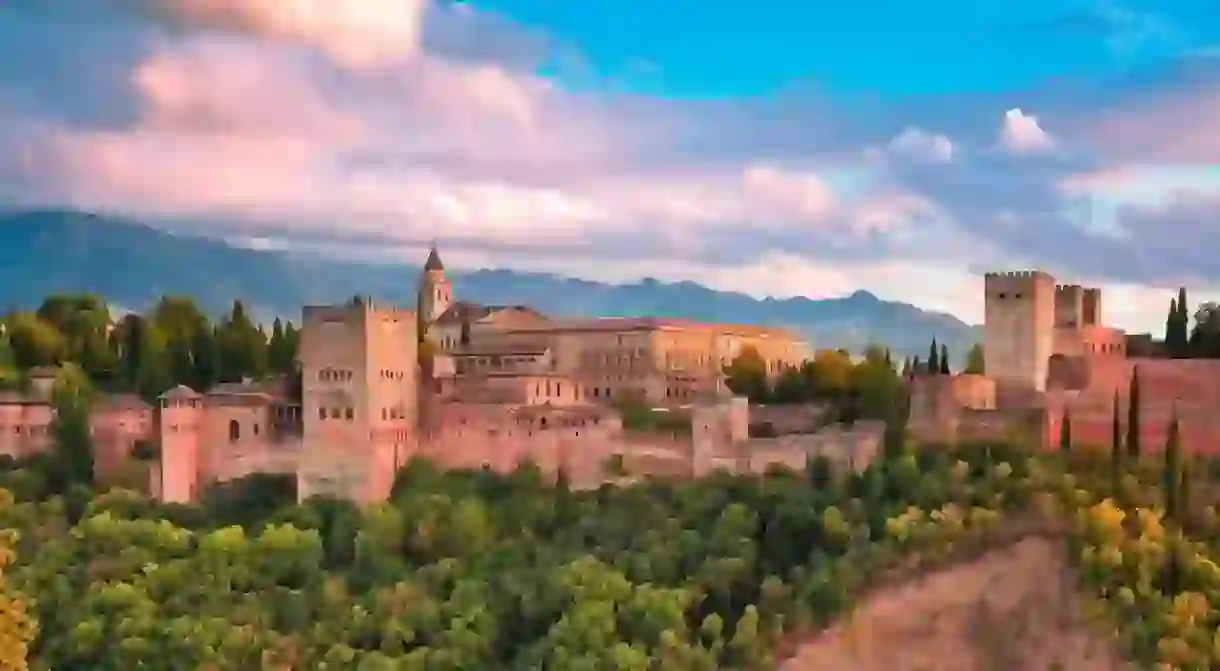 Watch amazing sunsets at the Alhambra Palace in Granada, Andalusia, Spain